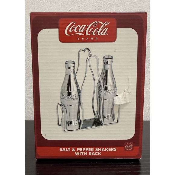 TableCraft Other - Coca Cola Chrome Look Metal Salt And Pepper Shaker Set